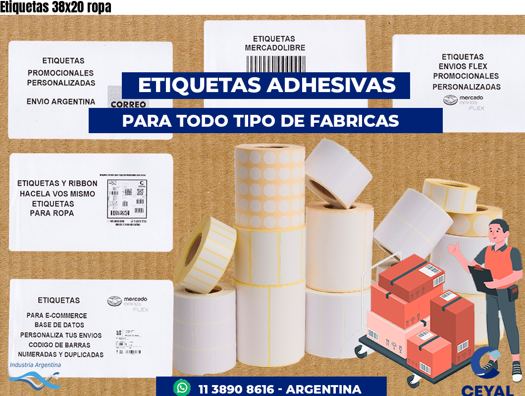 Etiquetas 38x20 ropa