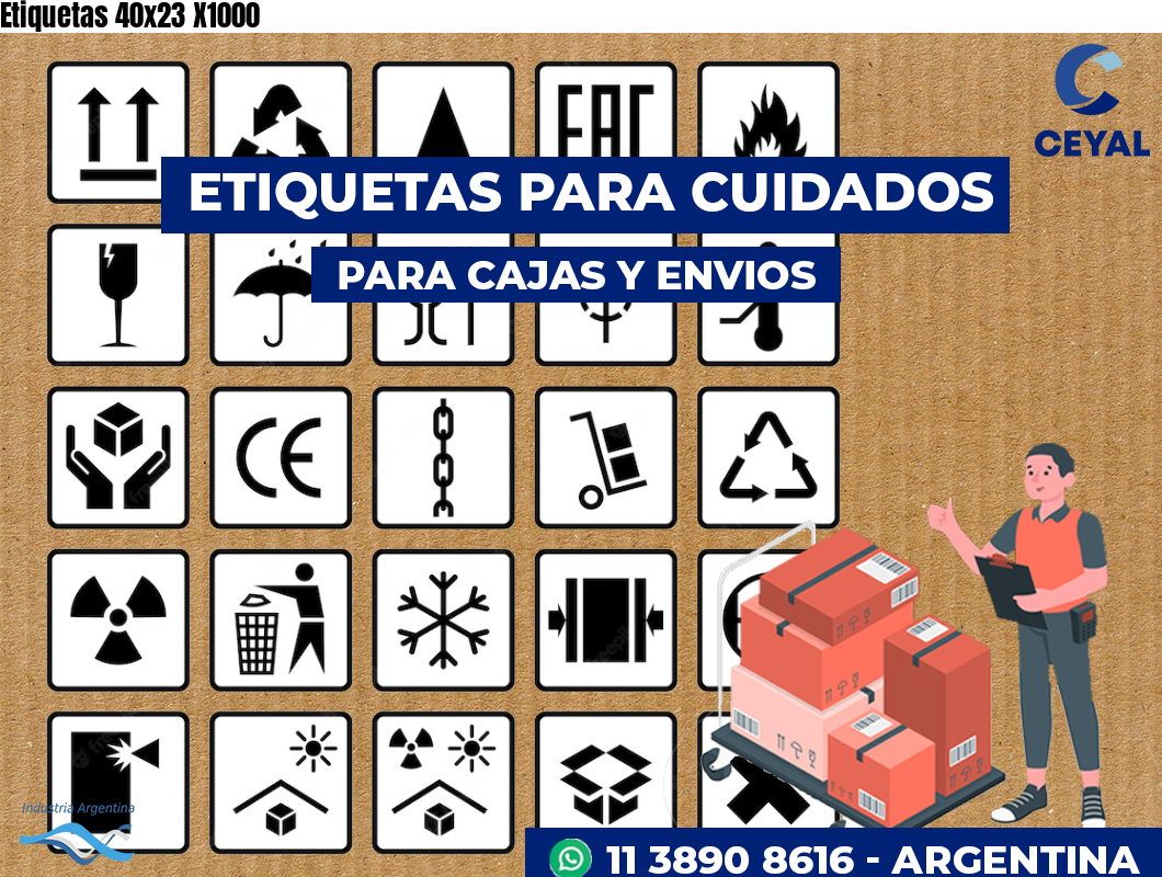 Etiquetas 40x23 X1000