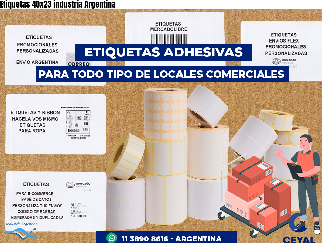 Etiquetas 40x23 industria Argentina