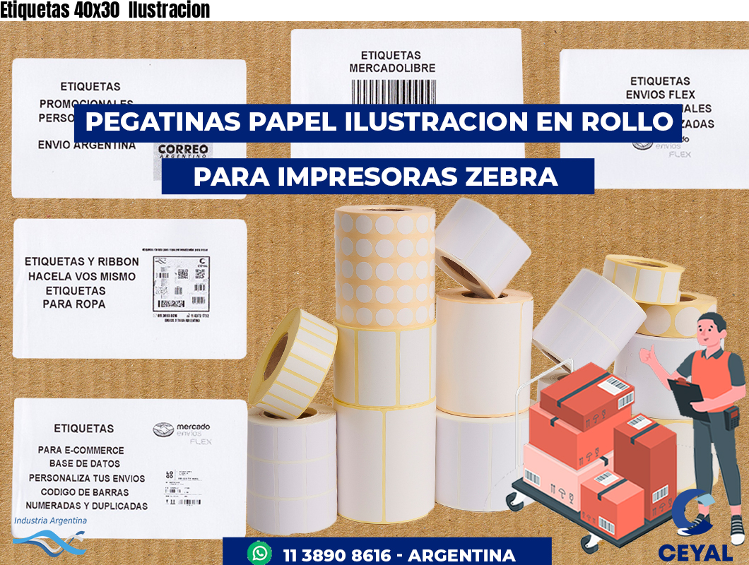 Etiquetas 40x30  Ilustracion