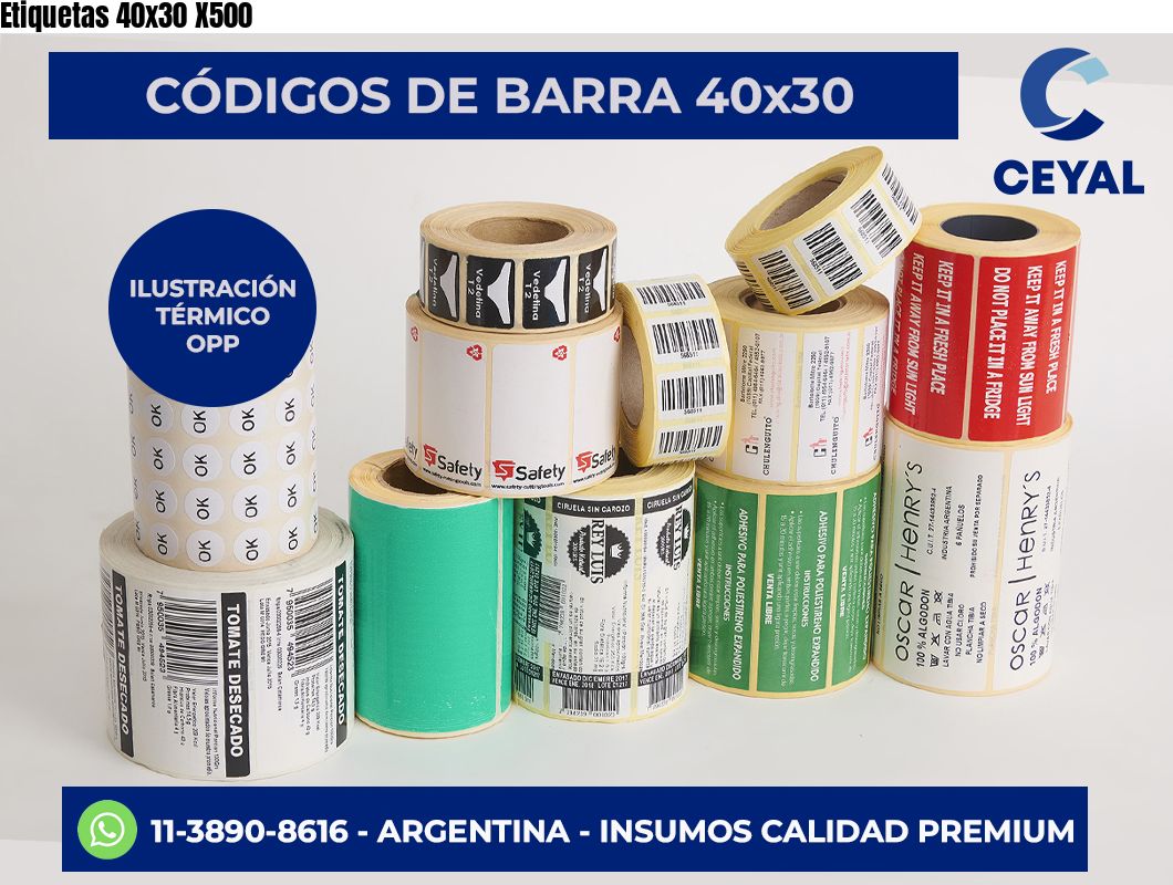 Etiquetas 40×30 X500