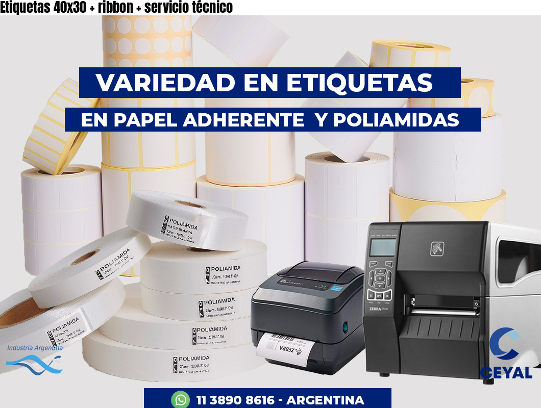 Etiquetas 40x30   ribbon   servicio técnico