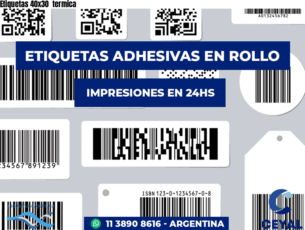 Etiquetas 40x30  termica