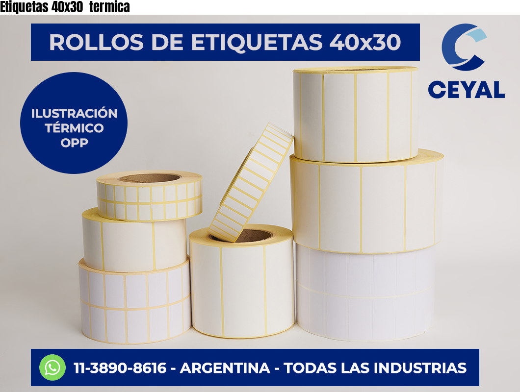 Etiquetas 40×30  termica