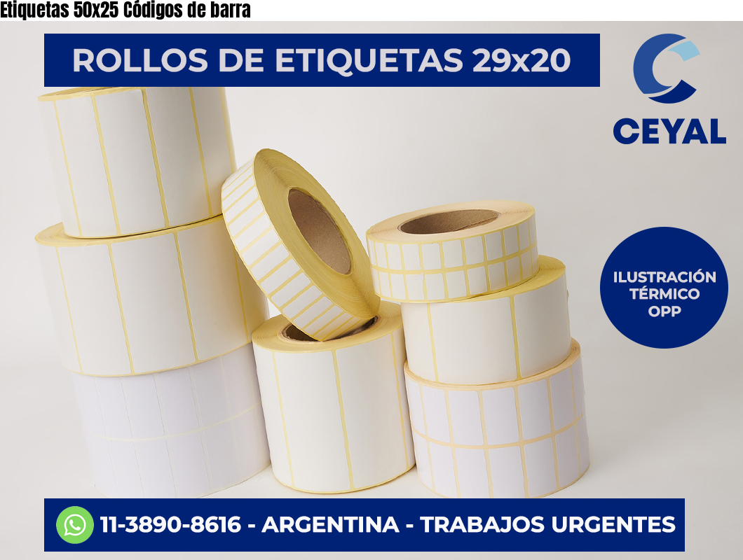 Etiquetas 50x25 Códigos de barra
