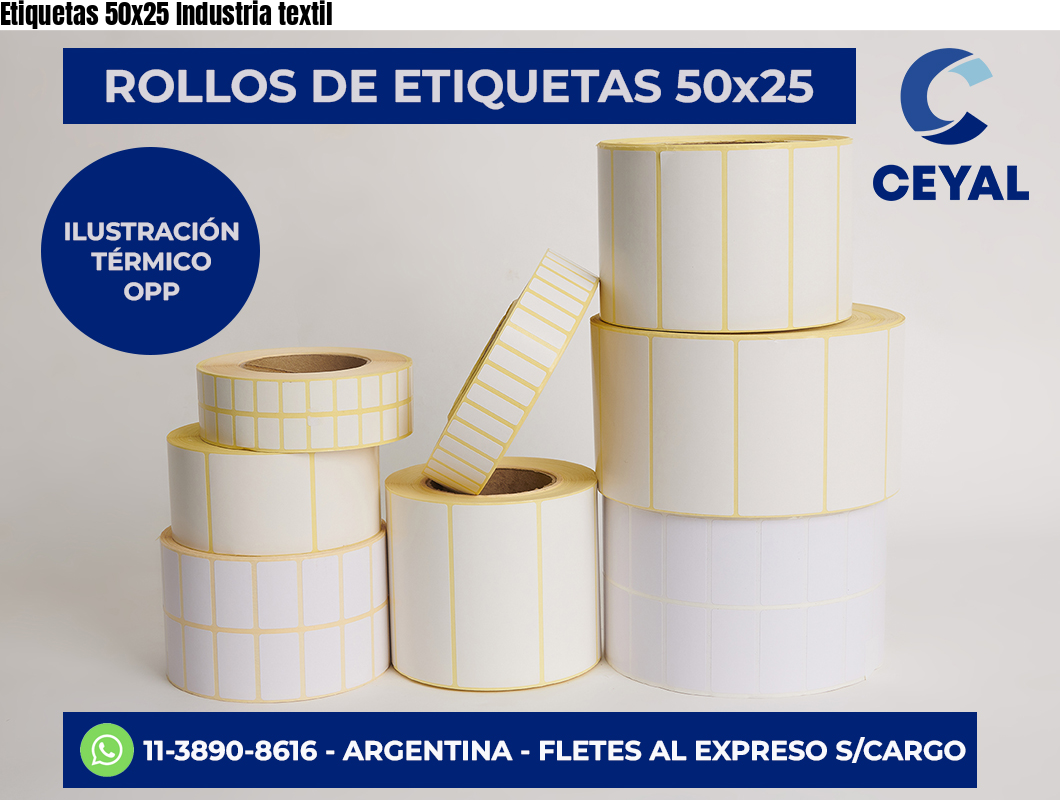 Etiquetas 50×25 Industria textil