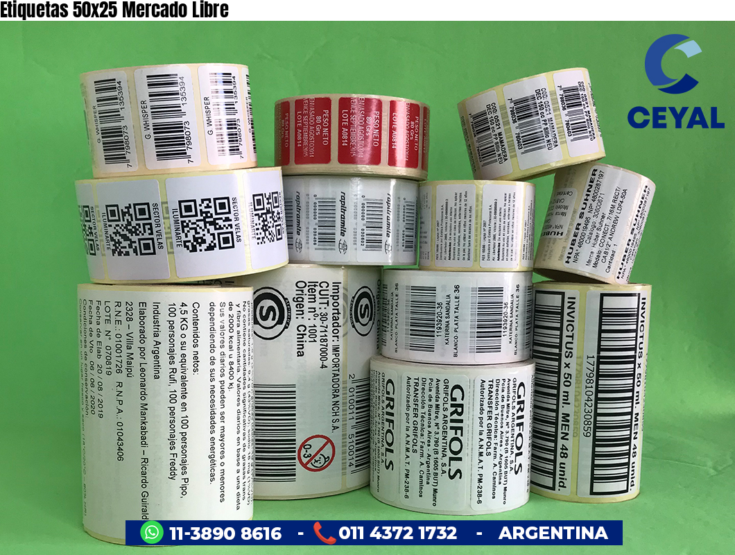 Etiquetas 50x25 Mercado Libre