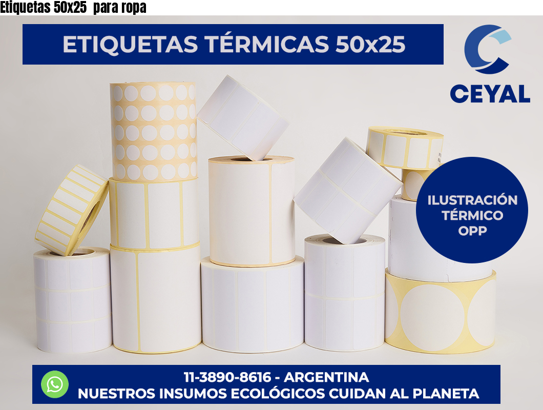 Etiquetas 50×25  para ropa