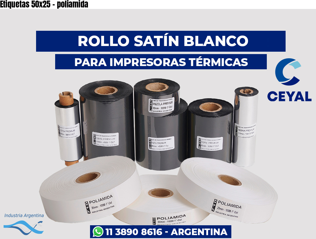 Etiquetas 50×25 – poliamida
