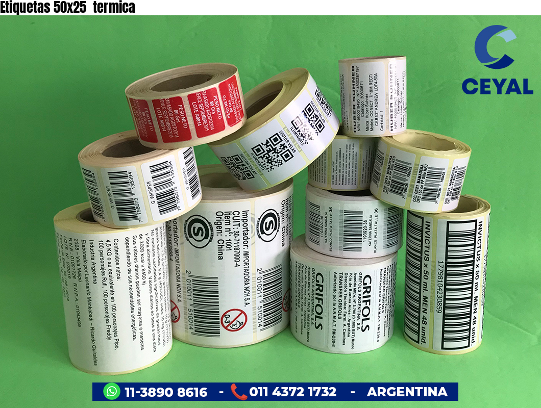 Etiquetas 50x25  termica