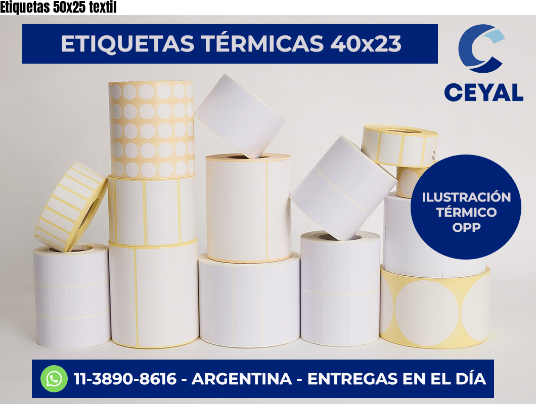 Etiquetas 50x25 textil