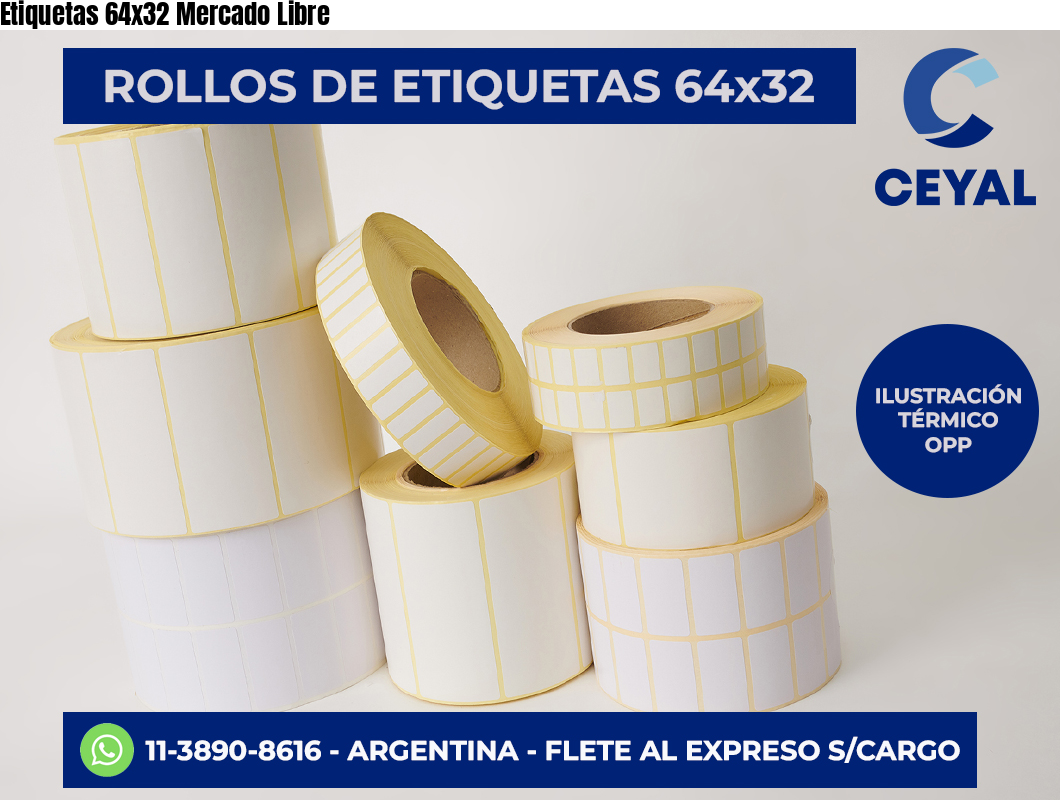 Etiquetas 64×32 Mercado Libre