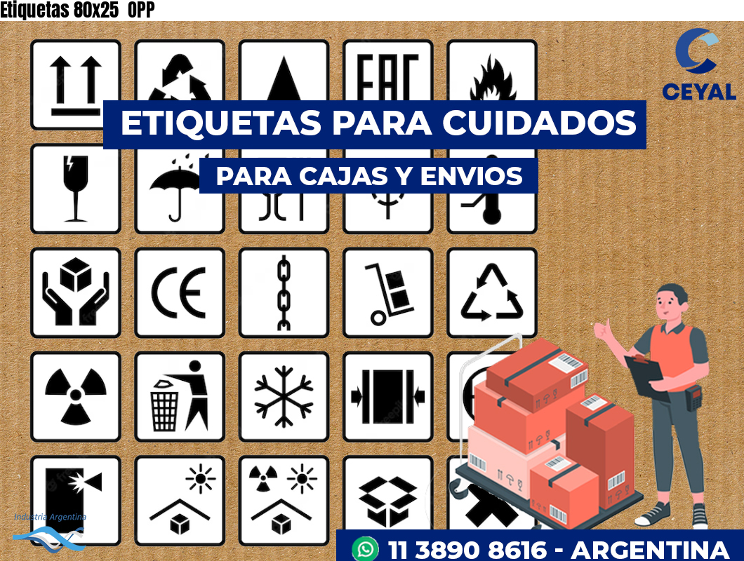 Etiquetas 80x25  OPP