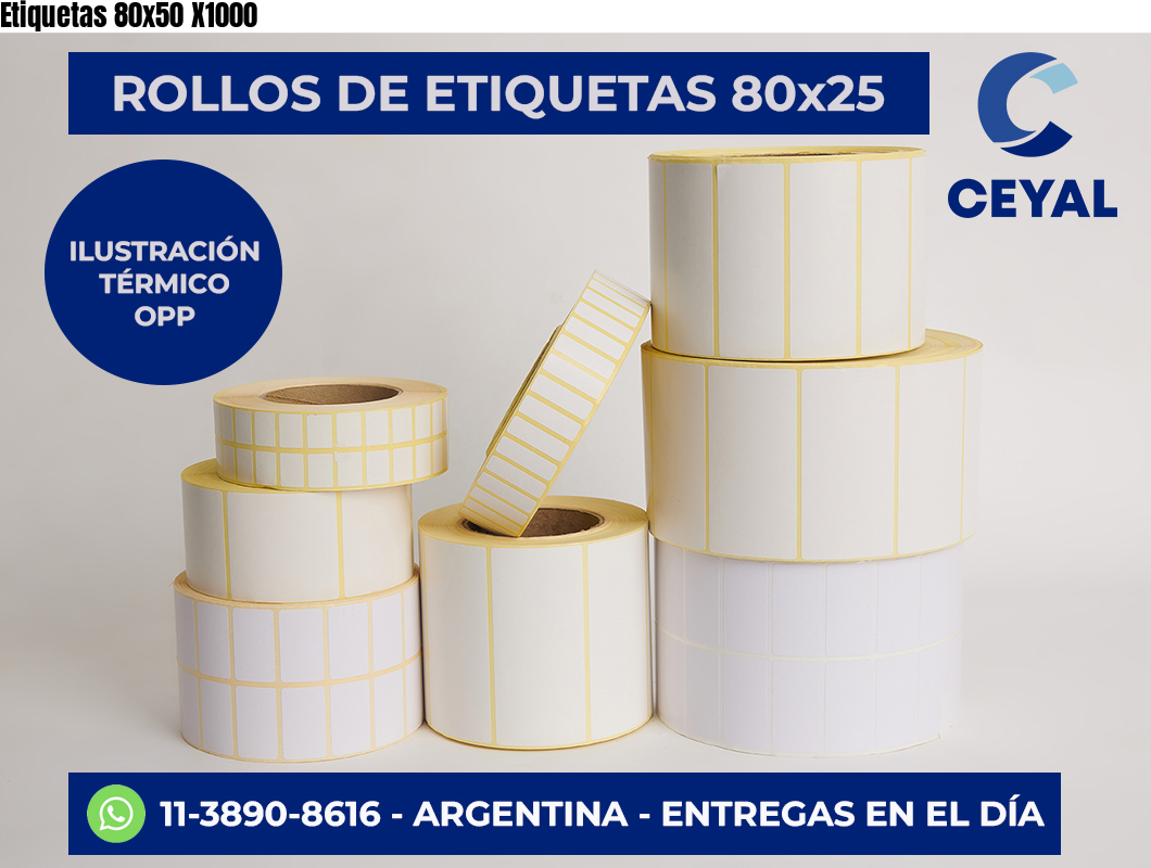Etiquetas 80×50 X1000