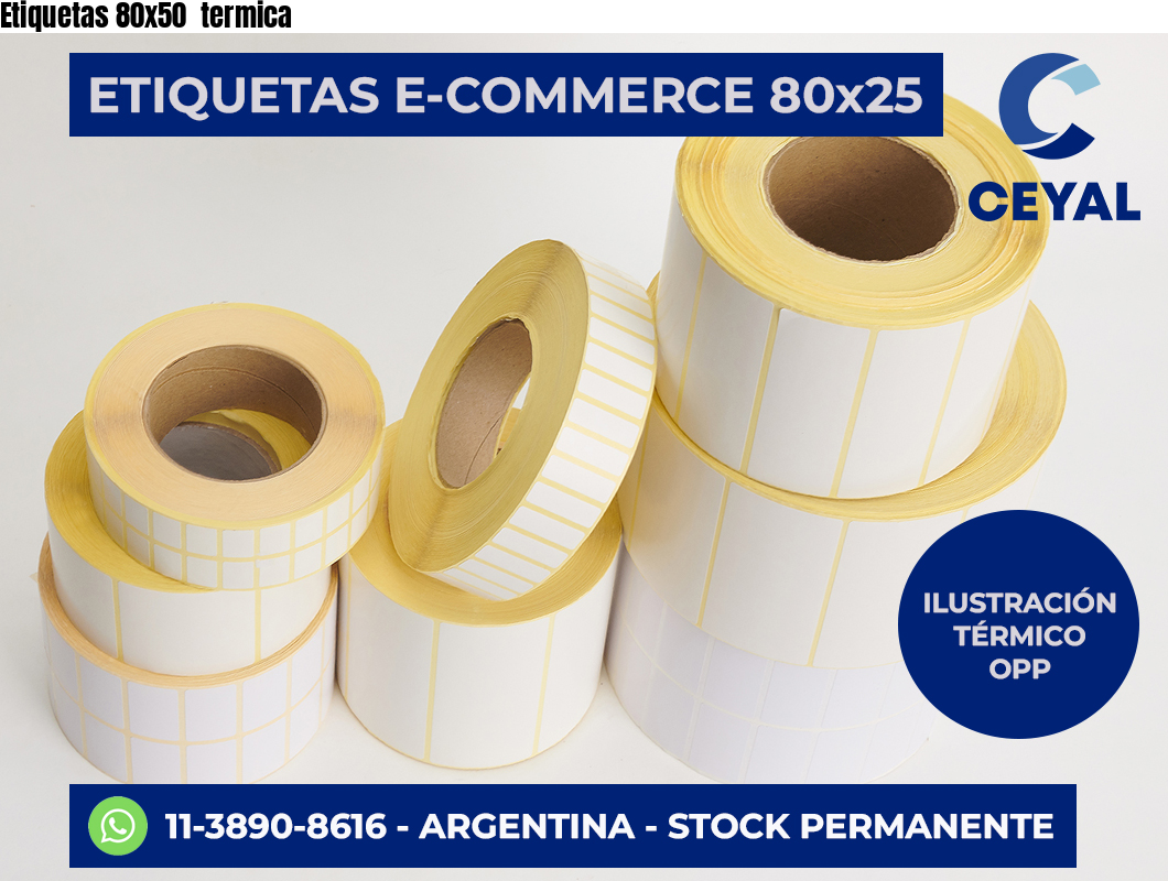 Etiquetas 80×50  termica