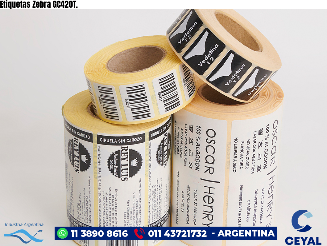 Etiquetas Zebra GC420T.