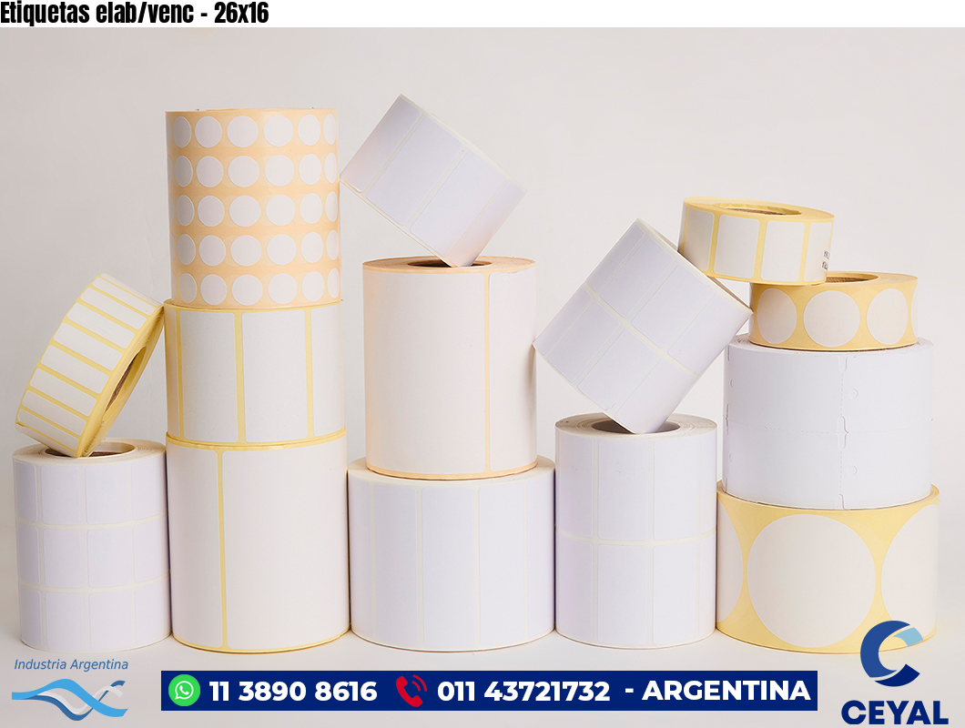Etiquetas elab/venc - 26x16