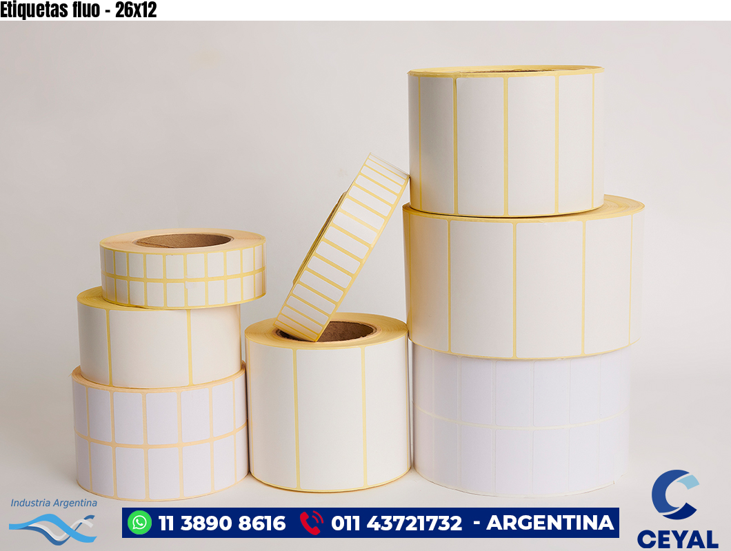 Etiquetas fluo - 26x12