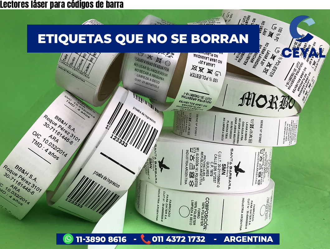 Lectores láser para códigos de barra