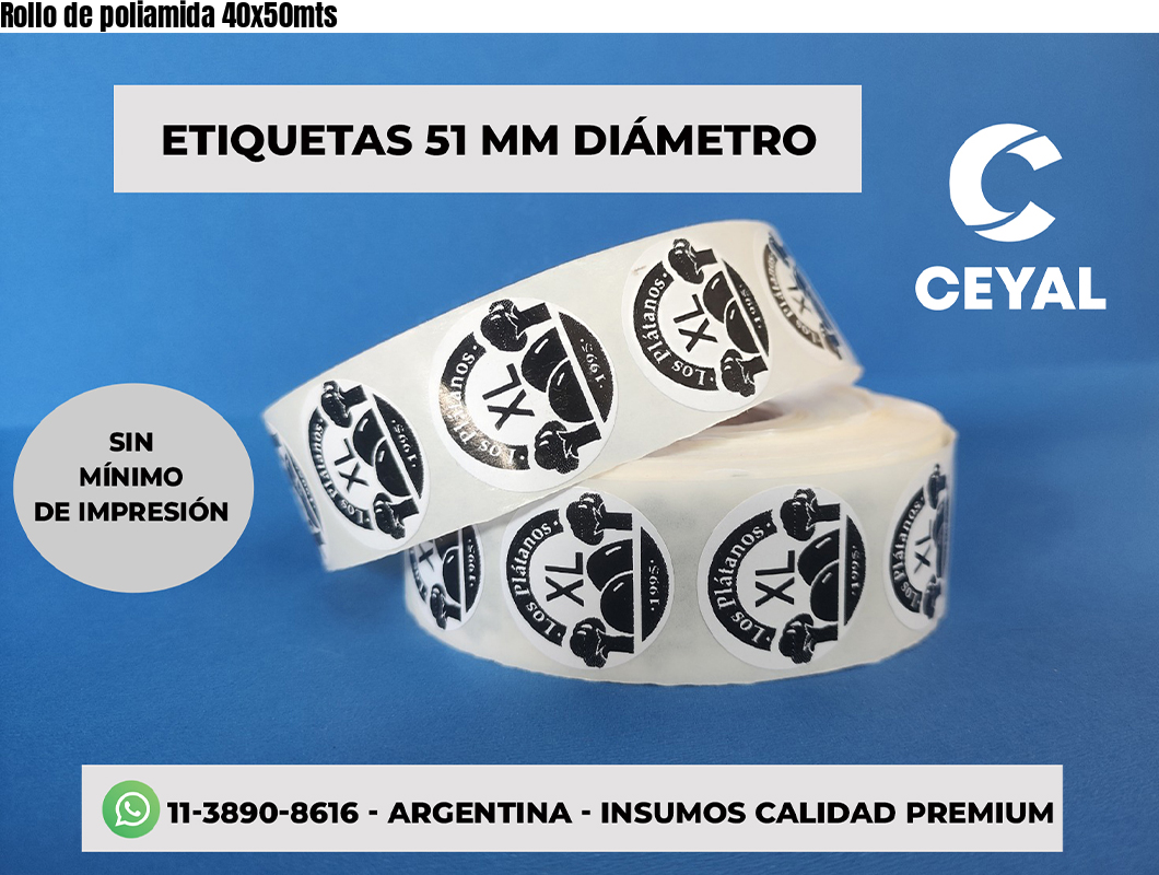 Rollo de poliamida 40x50mts