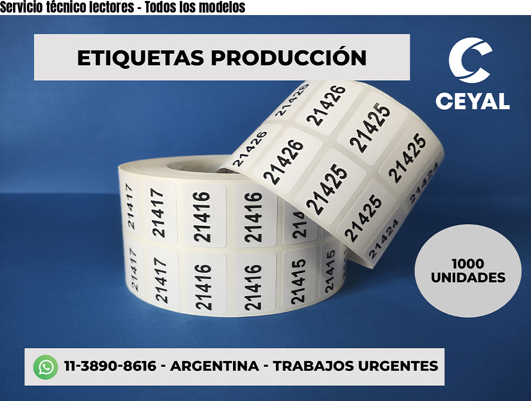 Servicio técnico lectores - Todos los modelos
