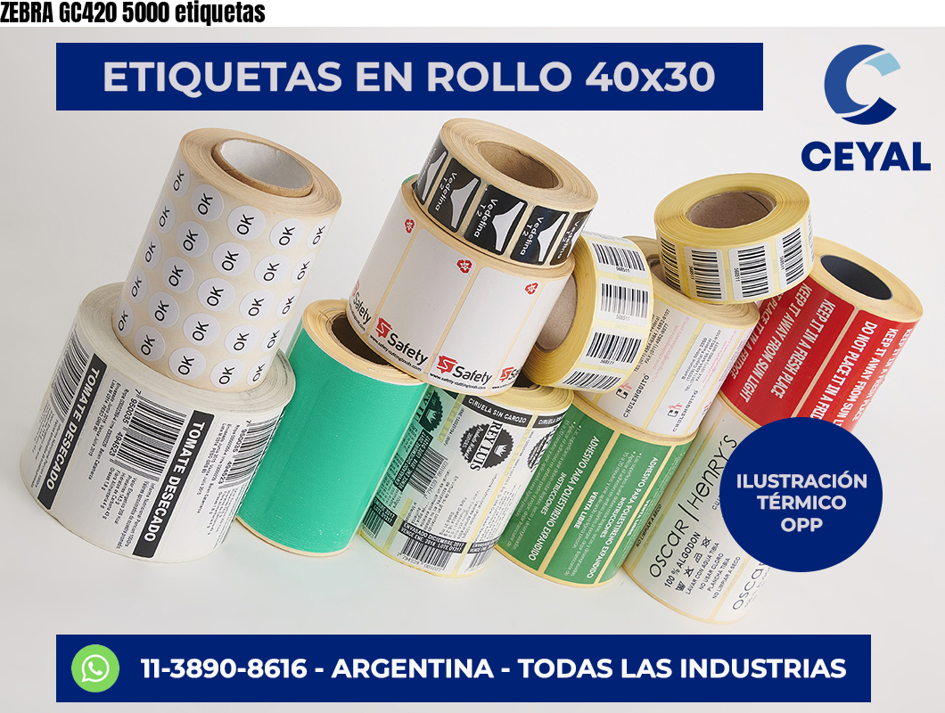 ZEBRA GC420 5000 etiquetas