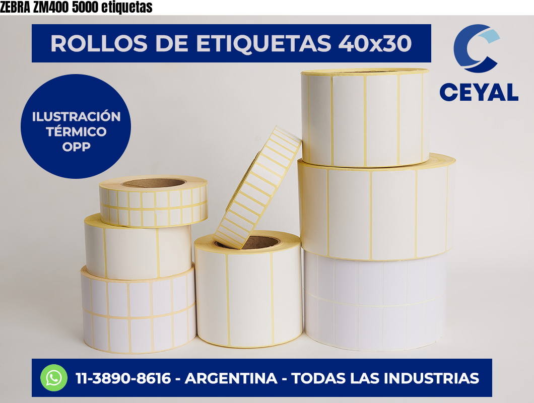 ZEBRA ZM400 5000 etiquetas