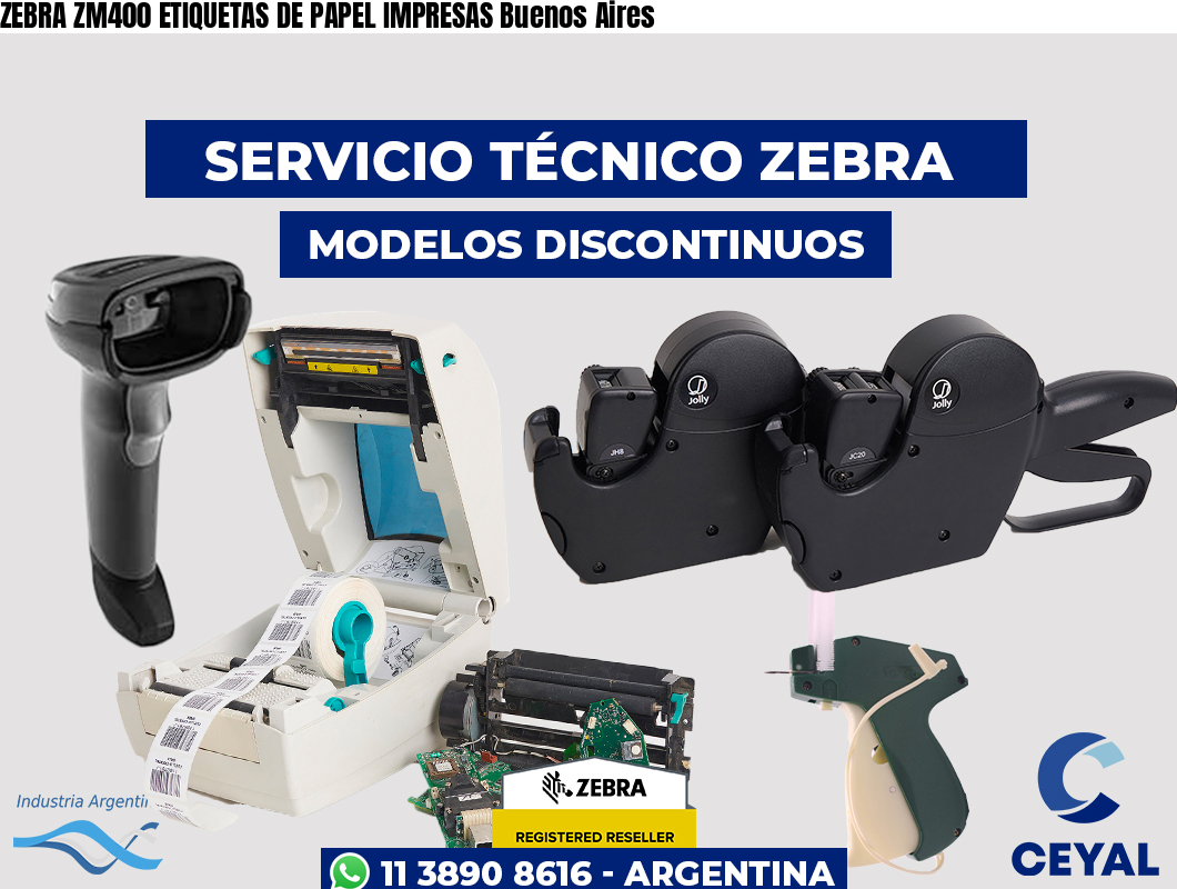 ZEBRA ZM400 ETIQUETAS DE PAPEL IMPRESAS Buenos Aires