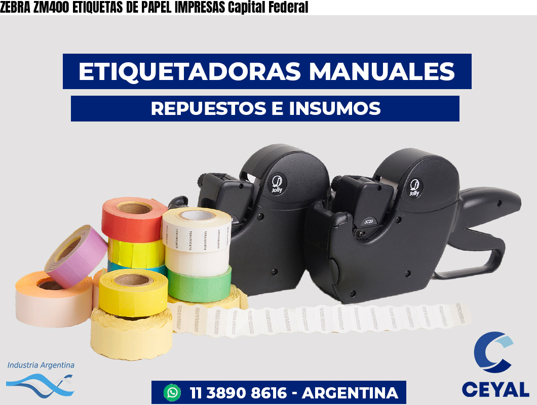 ZEBRA ZM400 ETIQUETAS DE PAPEL IMPRESAS Capital Federal