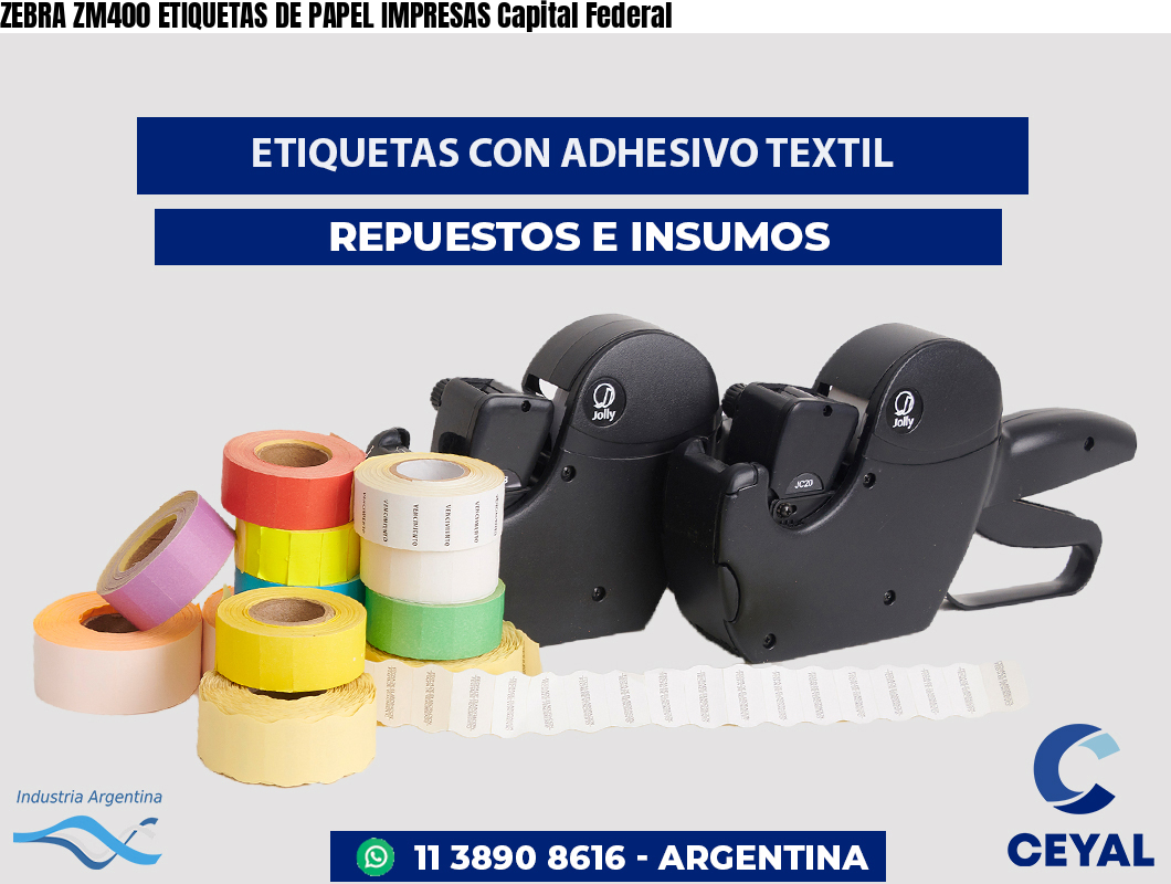 ZEBRA ZM400 ETIQUETAS DE PAPEL IMPRESAS Capital Federal