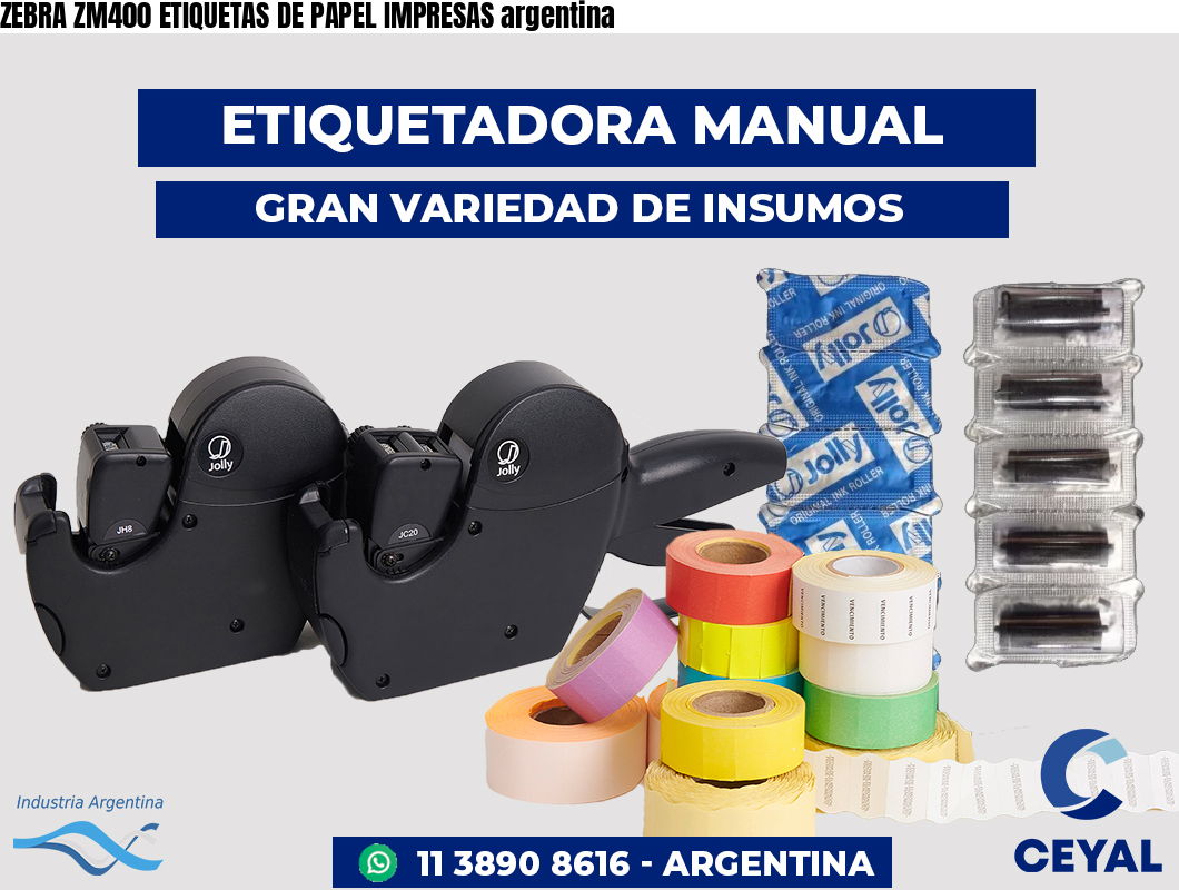 ZEBRA ZM400 ETIQUETAS DE PAPEL IMPRESAS argentina