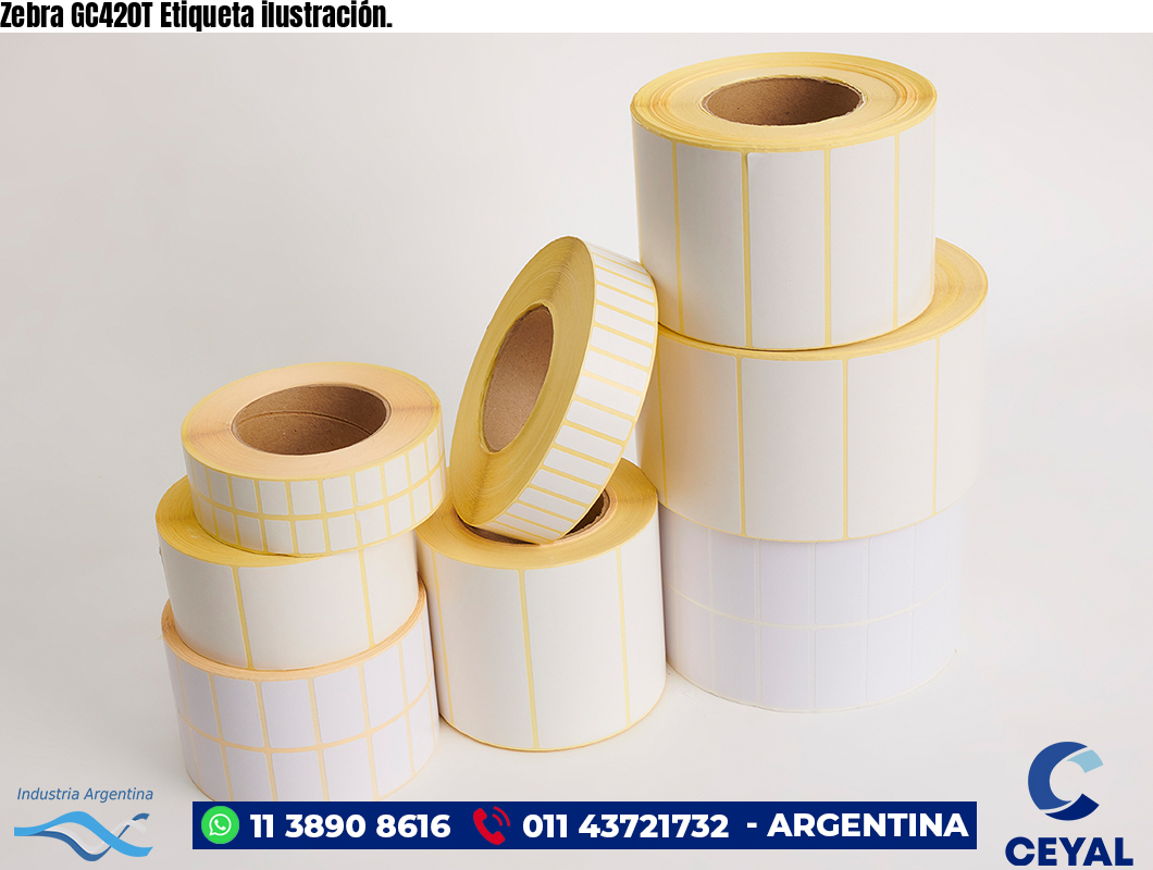 Zebra GC420T Etiqueta ilustración.