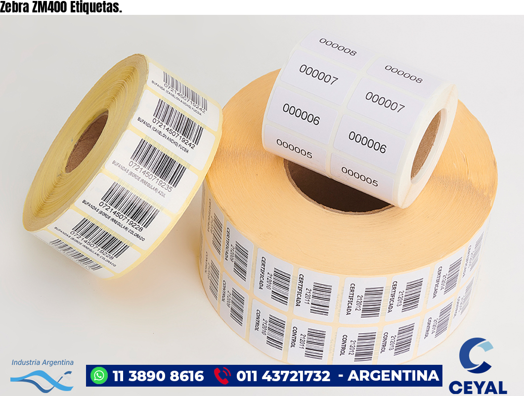 Zebra ZM400 Etiquetas.
