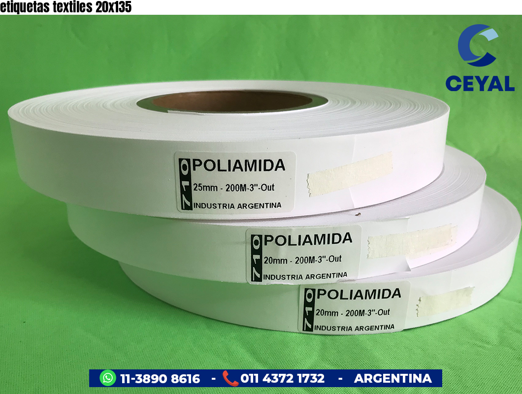 etiquetas textiles 20x135