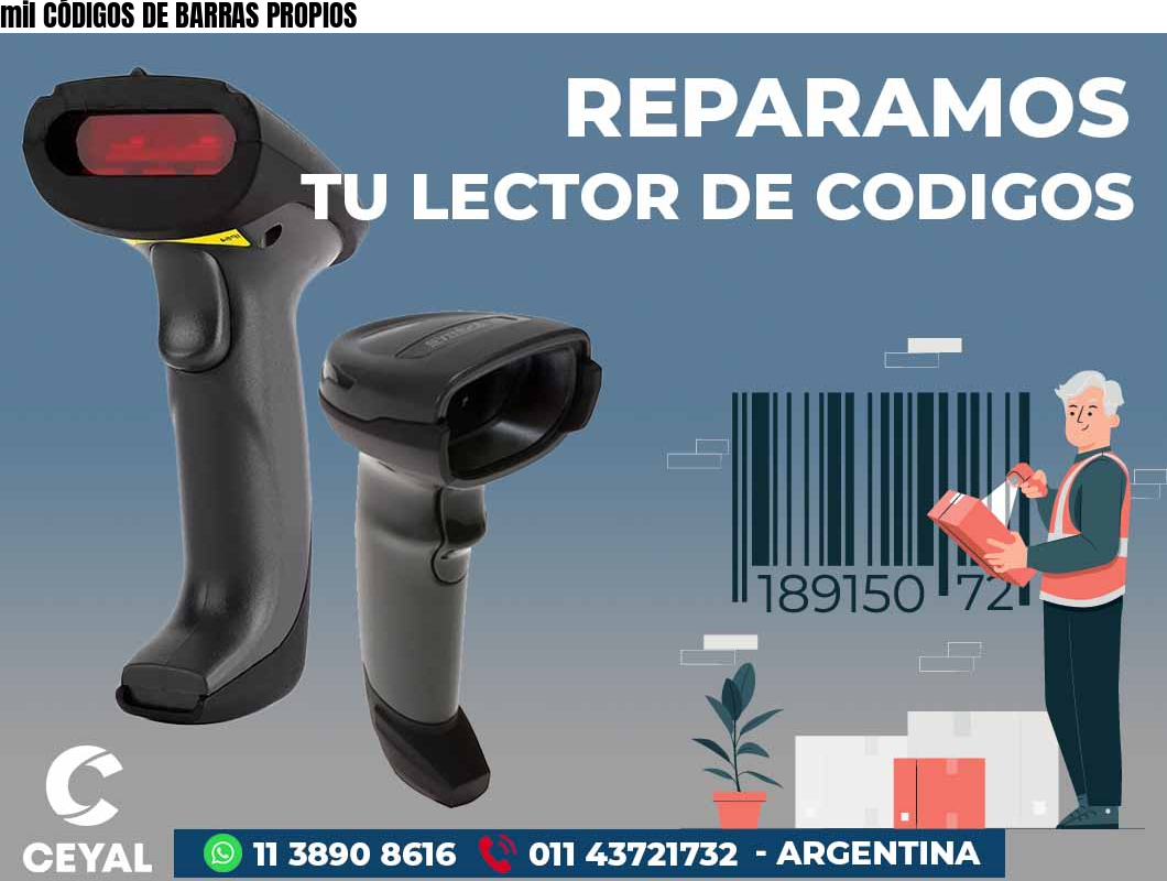 mil CÓDIGOS DE BARRAS PROPIOS