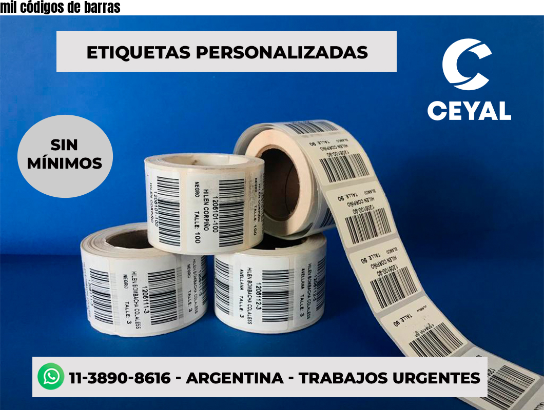 mil códigos de barras