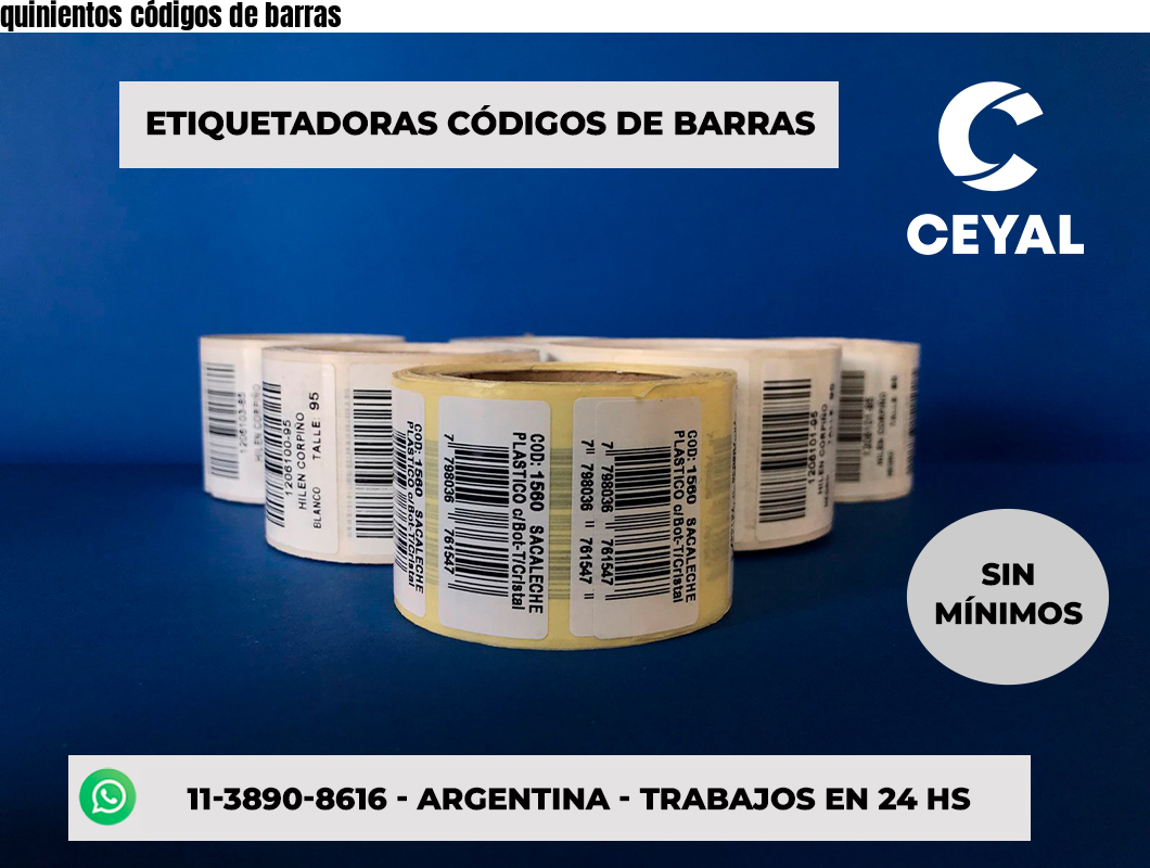quinientos códigos de barras