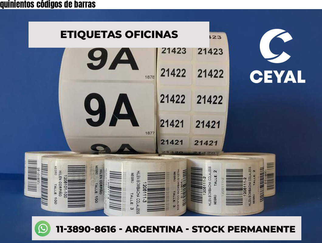 quinientos códigos de barras