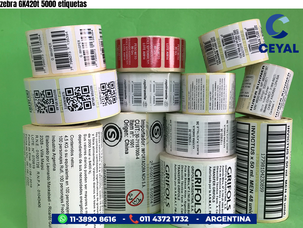 zebra GK420t 5000 etiquetas