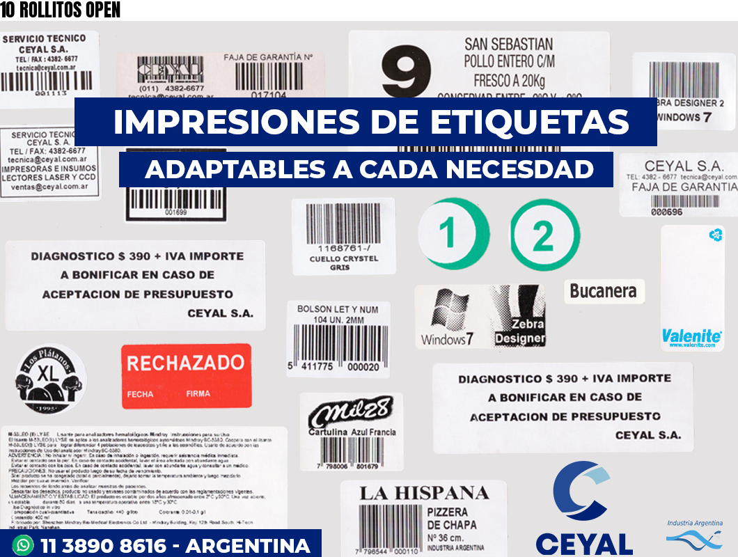 10 ROLLITOS OPEN