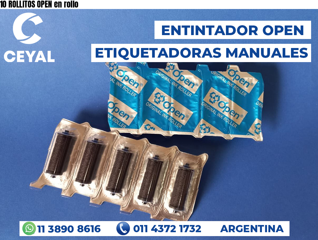 10 ROLLITOS OPEN en rollo