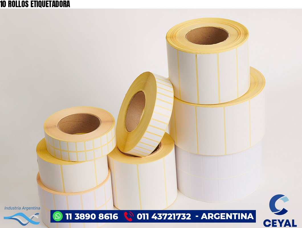 10 ROLLOS ETIQUETADORA