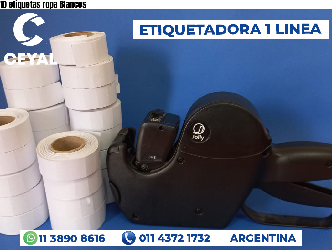 10 etiquetas ropa Blancos