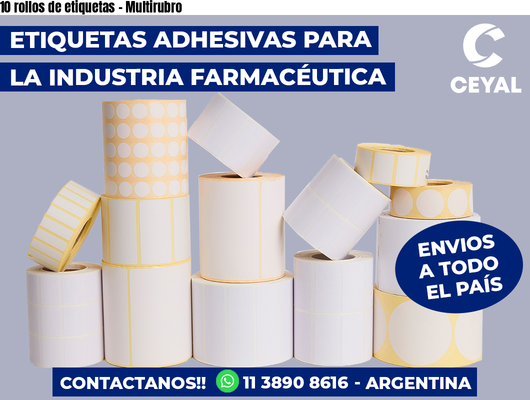 10 rollos de etiquetas - Multirubro