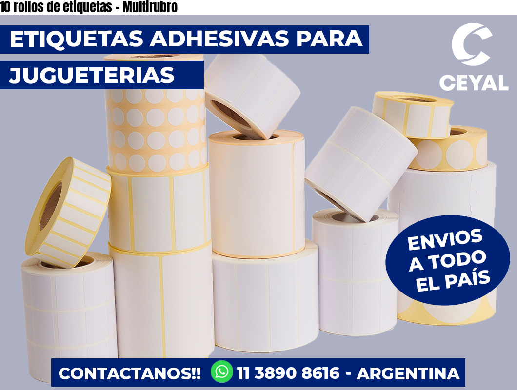 10 rollos de etiquetas – Multirubro