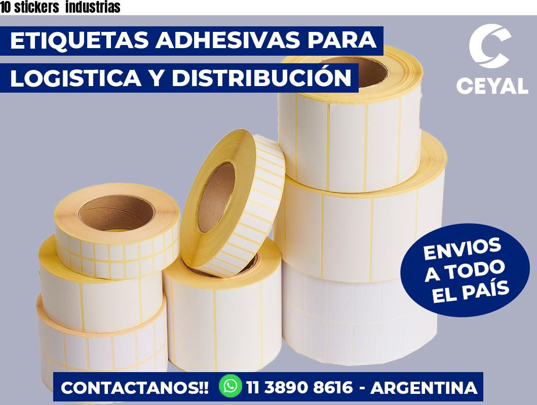 10 stickers  industrias