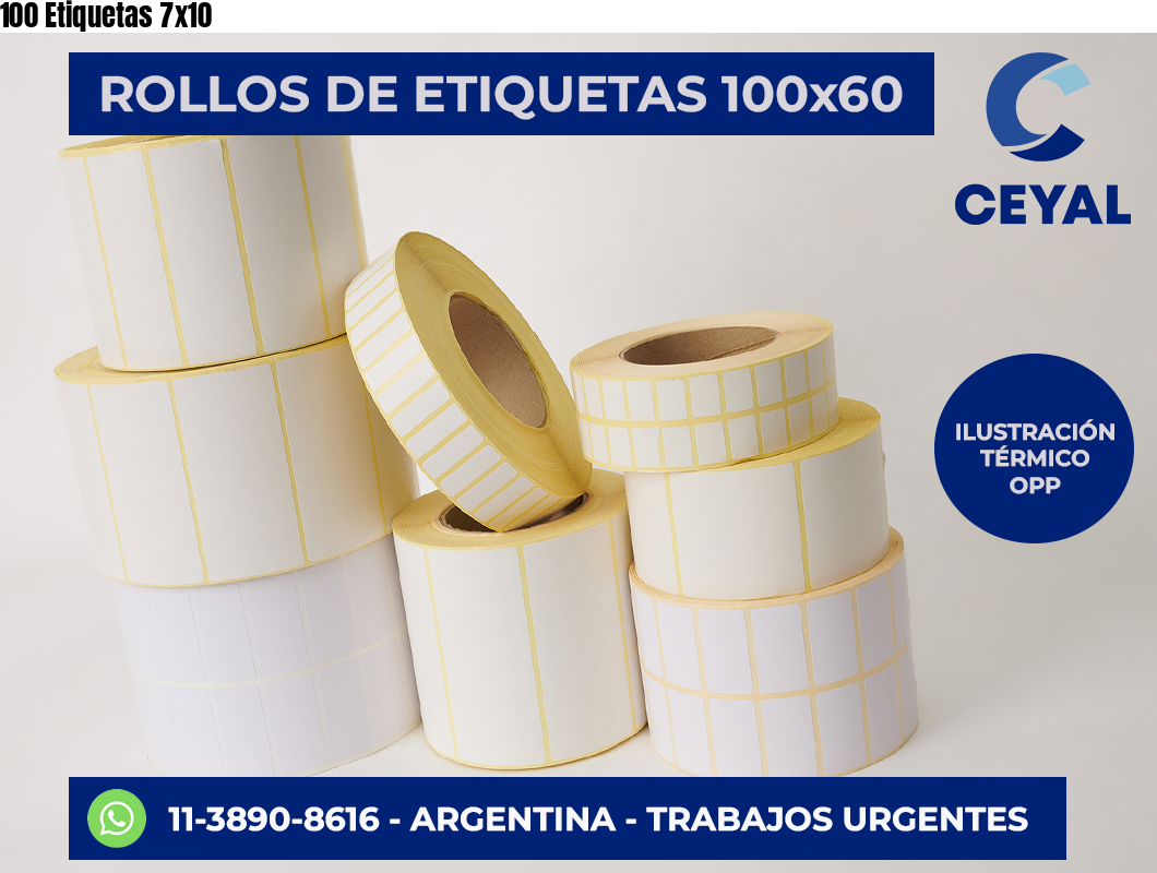 100 Etiquetas 7×10