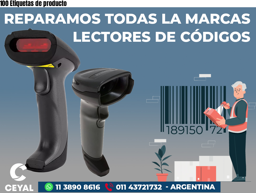 100 Etiquetas de producto