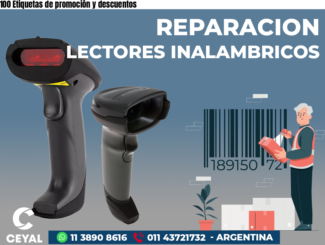 100 Etiquetas de promoción y descuentos