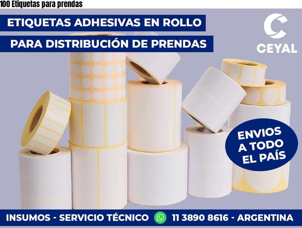 100 Etiquetas para prendas